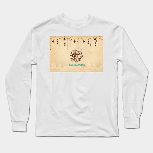 Eid Mubarak/Ramadan Kareem Long Sleeve T-Shirt by COLOURZONE